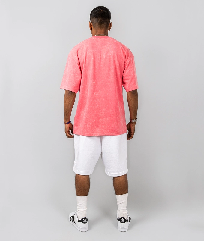 TONE ON TONE ACID WASH T-SHIRT 'PINK'