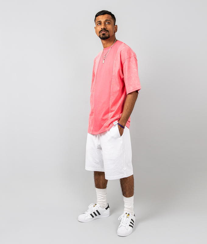 TONE ON TONE ACID WASH T-SHIRT 'PINK'