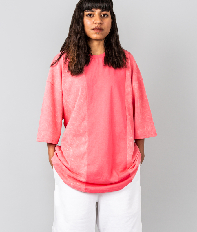 TONE ON TONE ACID WASH T-SHIRT 'PINK'