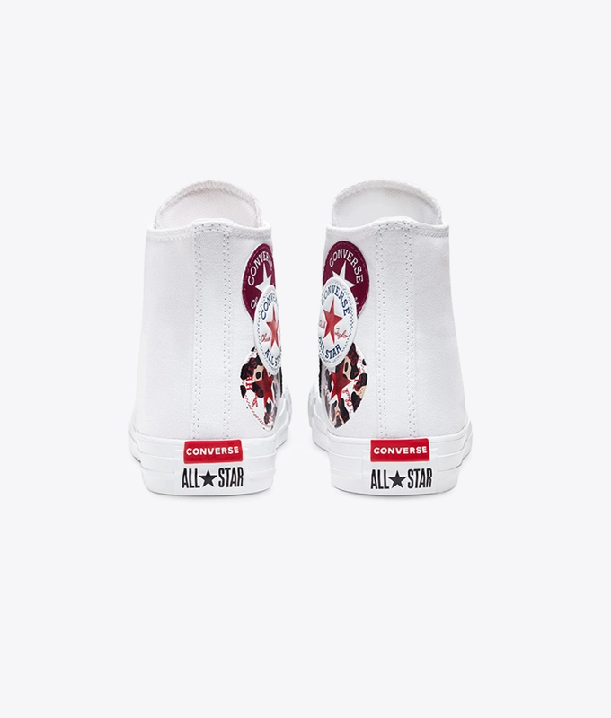 CHUCK TAYLOR ALL STAR MULTI LOGO 'WHITE/RUSH BLUE/ROSE MAROON