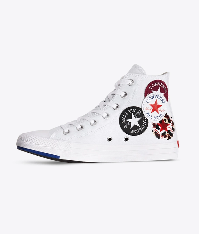 CHUCK TAYLOR ALL STAR MULTI LOGO 'WHITE/RUSH BLUE/ROSE MAROON