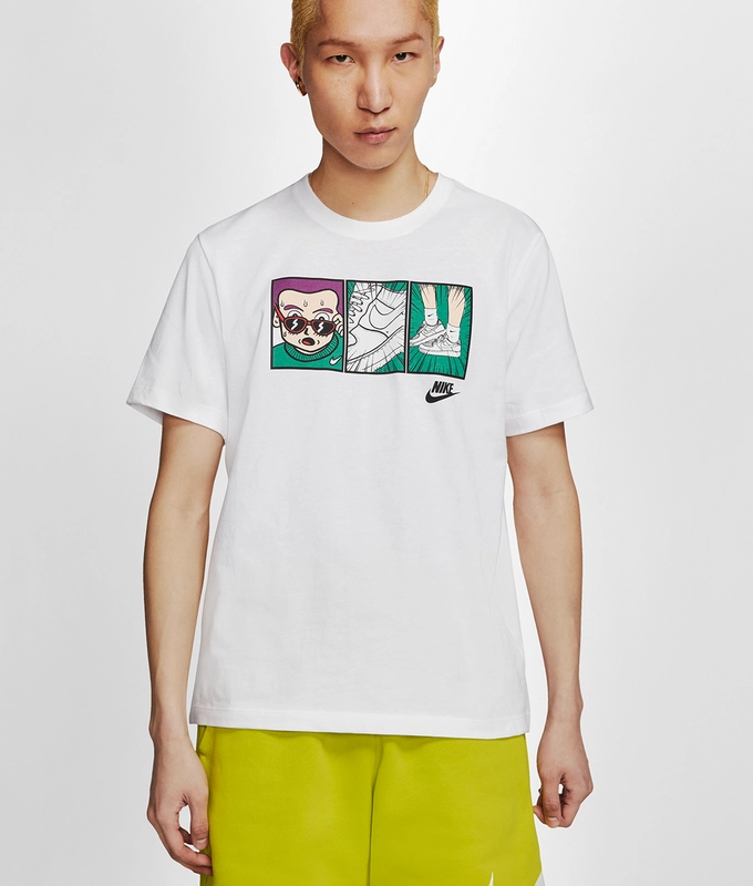 AS M NSW TEE FTWR1ILLUSTRATION 'WHITE/BLACK'