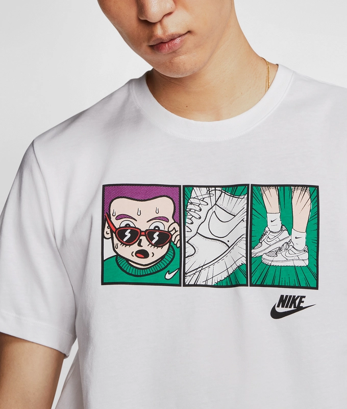 AS M NSW TEE FTWR1ILLUSTRATION 'WHITE/BLACK'