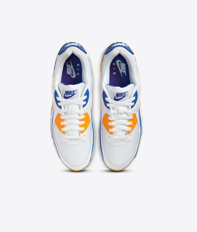 AIR MAX 90 'WHITE/WHITE-VARSITY MAIZE-VARSITY ROYAL'