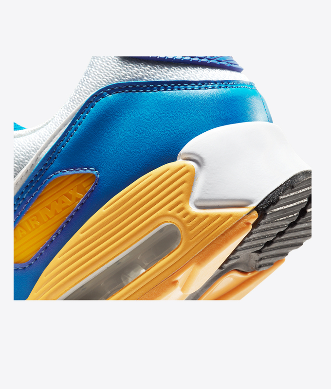 AIR MAX 90 'WHITE/WHITE-VARSITY MAIZE-VARSITY ROYAL'