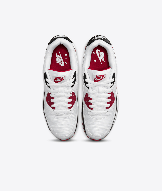 AIR MAX 90 'WHITE/WHITE-NEW MAROON-BLACK'