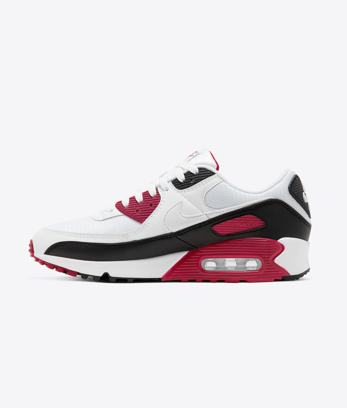 AIR MAX 90 'WHITE/WHITE-NEW MAROON-BLACK'