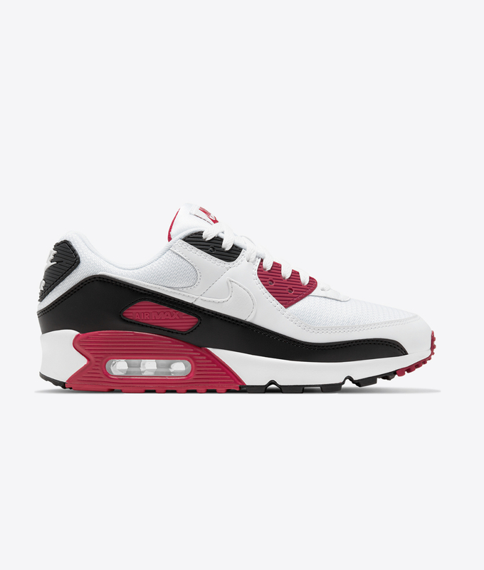 AIR MAX 90 'WHITE/WHITE-NEW MAROON-BLACK'