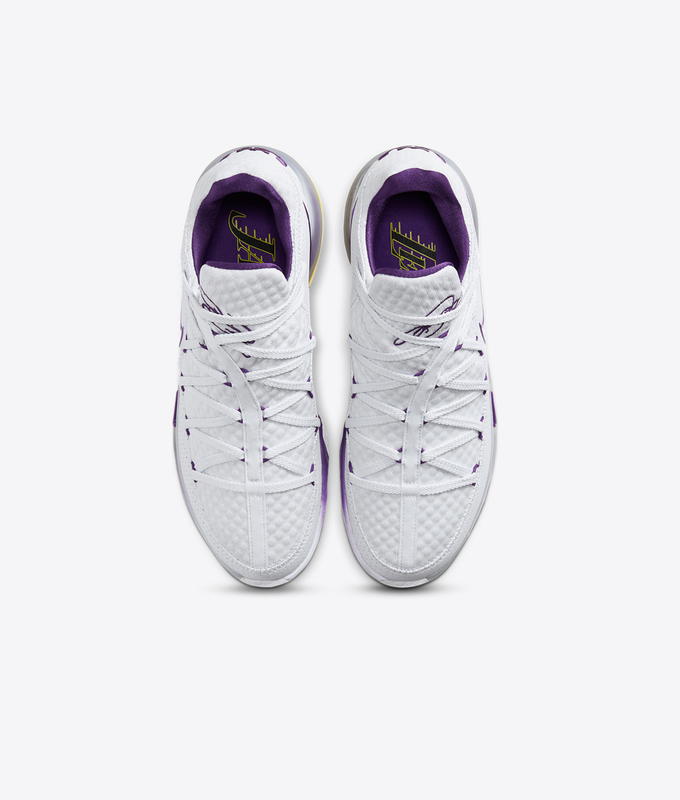 LEBRON XVII LOW 'WHITE/VOLTAGE PURPLE-DYNAMIC YELLOW'