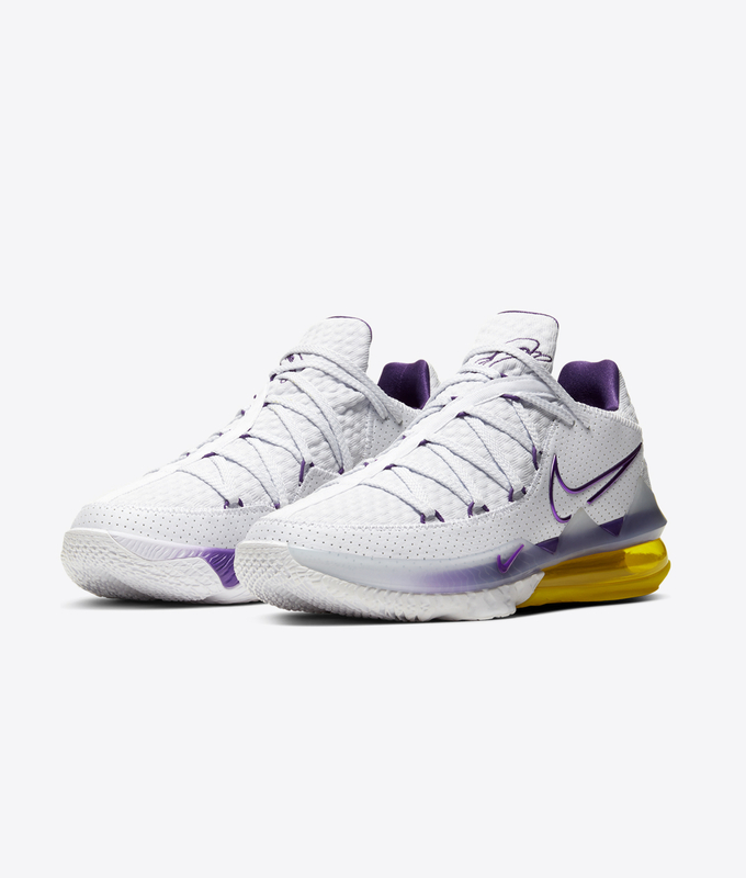 LEBRON XVII LOW 'WHITE/VOLTAGE PURPLE-DYNAMIC YELLOW'