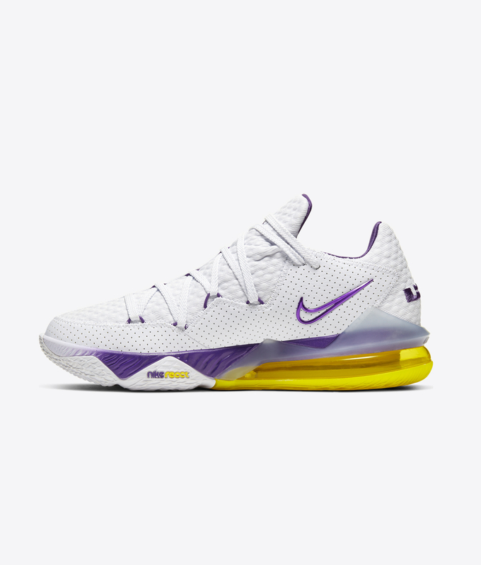 LEBRON XVII LOW 'WHITE/VOLTAGE PURPLE-DYNAMIC YELLOW'