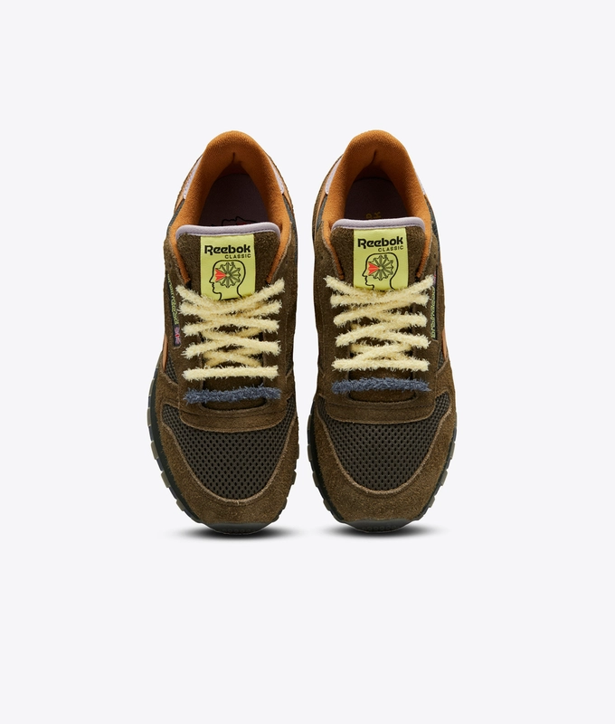 x Brain dead CL LEATHER MU 'MOSS / SOFT CAMEL / FILTERED YELLOW'