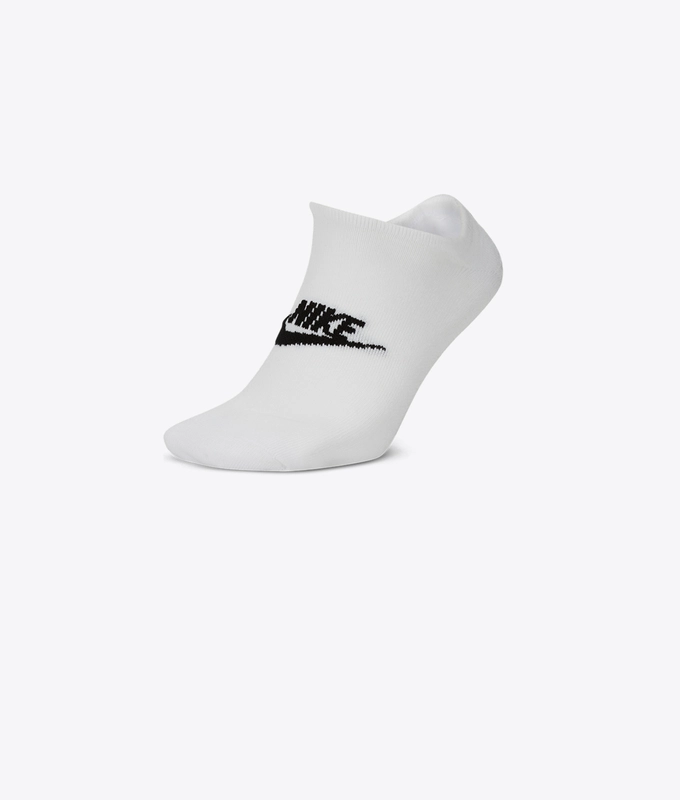 NSW EVERYDAY ESSENTIAL NO-SHOW SOCKS 'WHITE/BLACK' - PACK OF 3 PAIRS