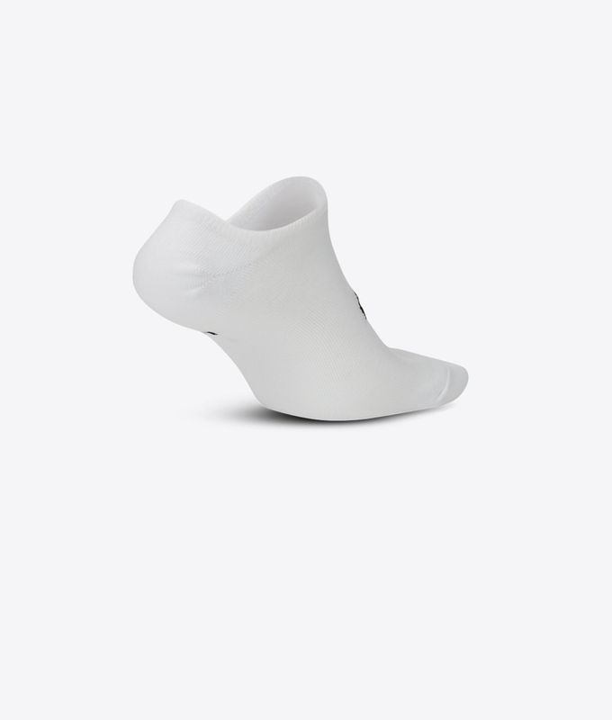NSW EVERYDAY ESSENTIAL NO-SHOW SOCKS 'WHITE/BLACK' - PACK OF 3 PAIRS