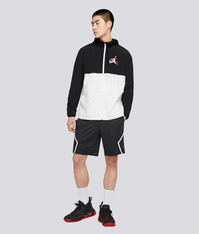 M J JM DIAMOND STRIPED SHORT 'BLACK/INFR23'