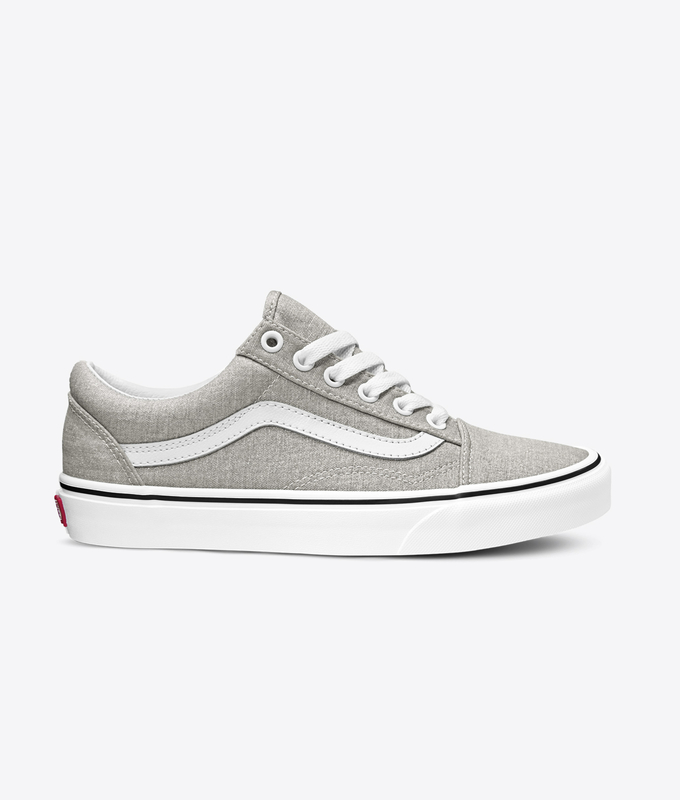 OLD SKOOL 'SILVER/TRUE WHT'