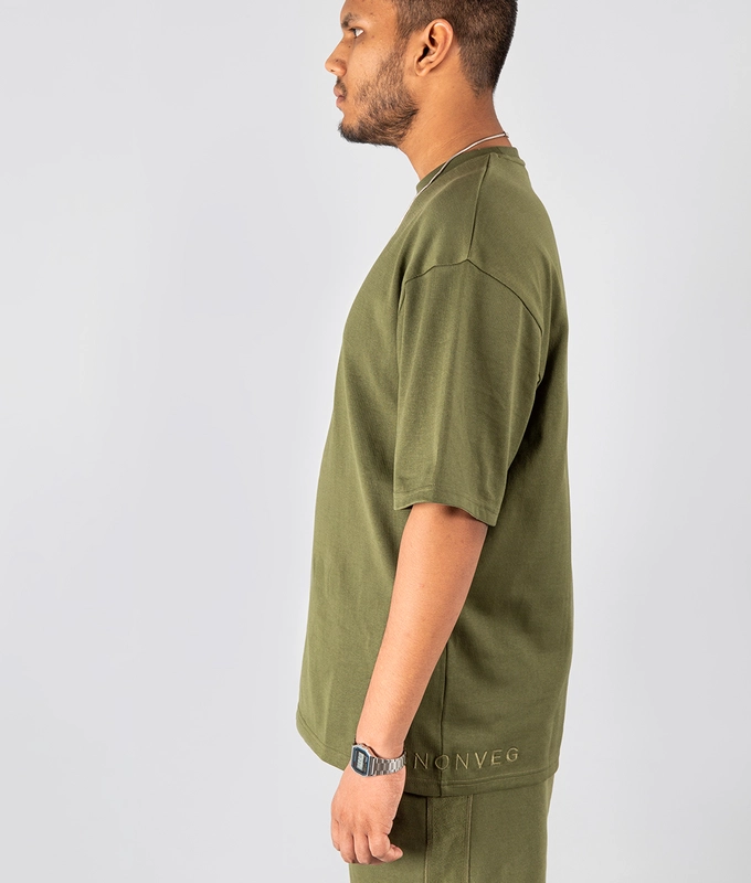 VegNonVeg Essential Tee  'OLIVE'