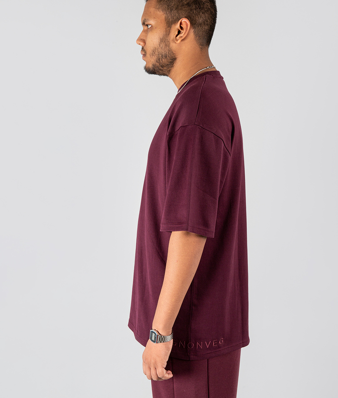 VegNonVeg Essential Tee 'WINE'