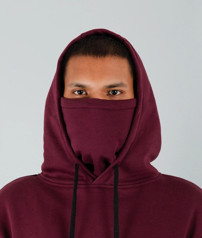 VegNonVeg Essential Snood Hoodie 'WINE'