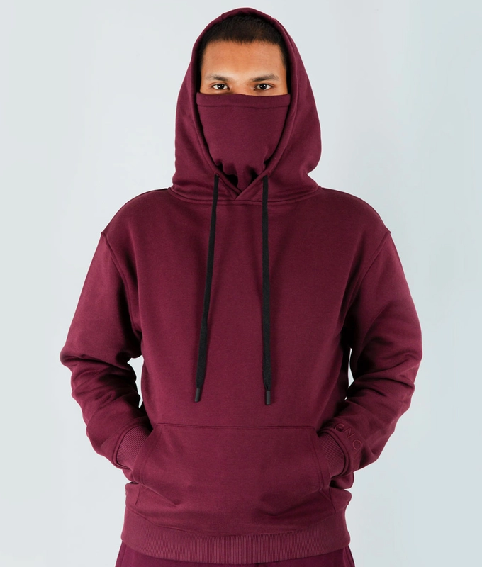 VegNonVeg Essential Snood Hoodie 'WINE'