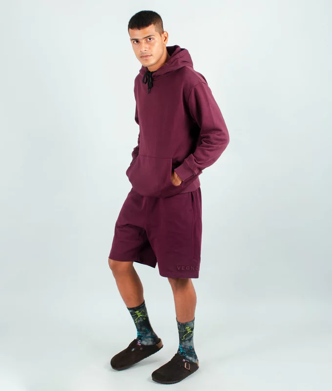VegNonVeg Essential Snood Hoodie 'WINE'