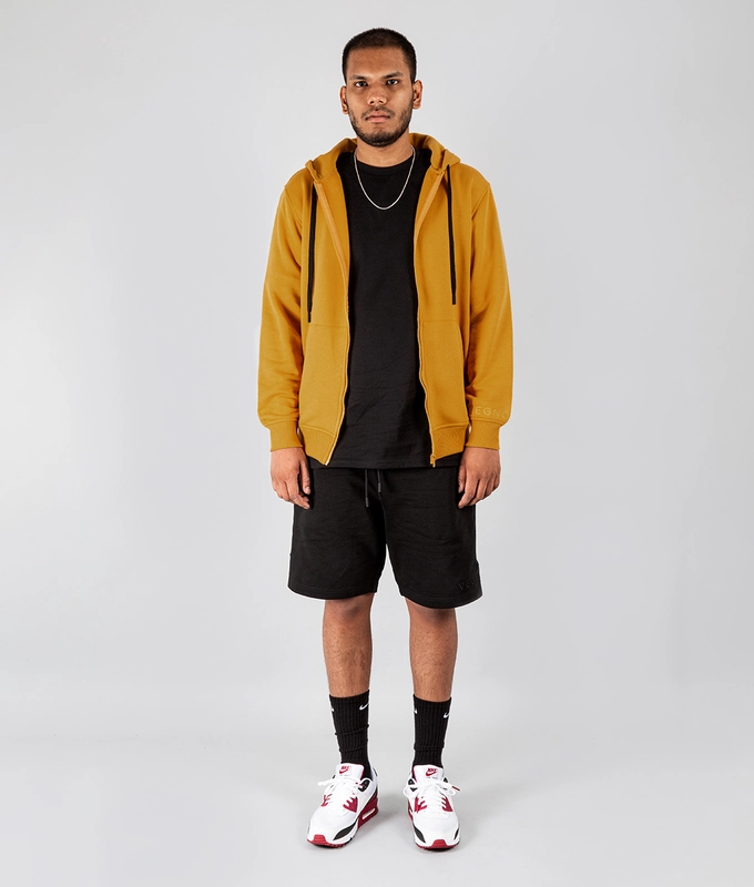VegNonVeg Front Open Snood Hoodie 'MUSTARD'