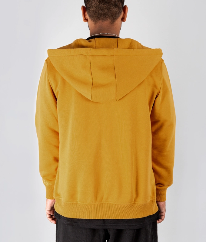 VegNonVeg Front Open Snood Hoodie 'MUSTARD'