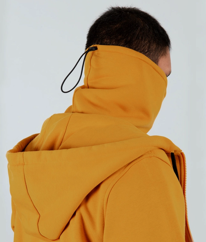 VegNonVeg Front Open Snood Hoodie 'MUSTARD'