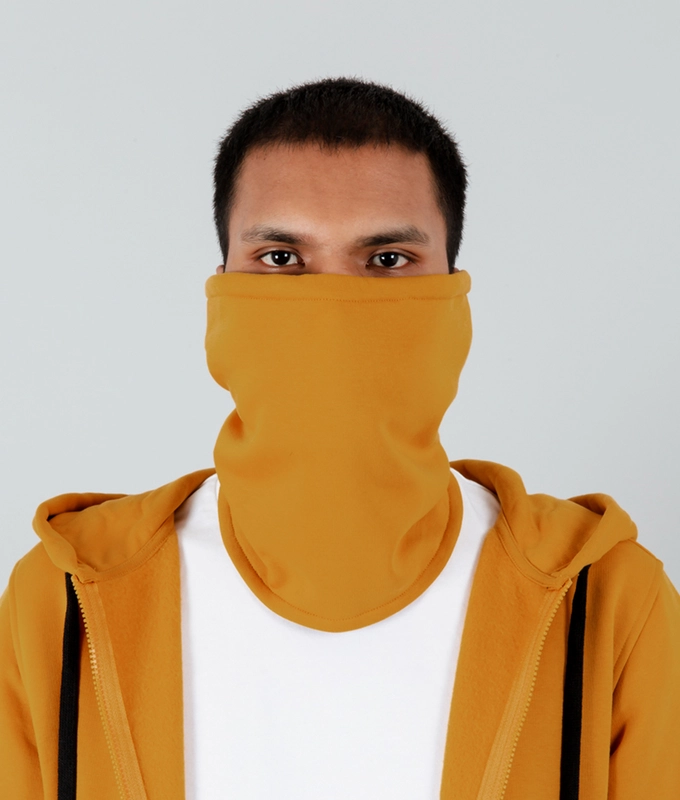 VegNonVeg Front Open Snood Hoodie 'MUSTARD'