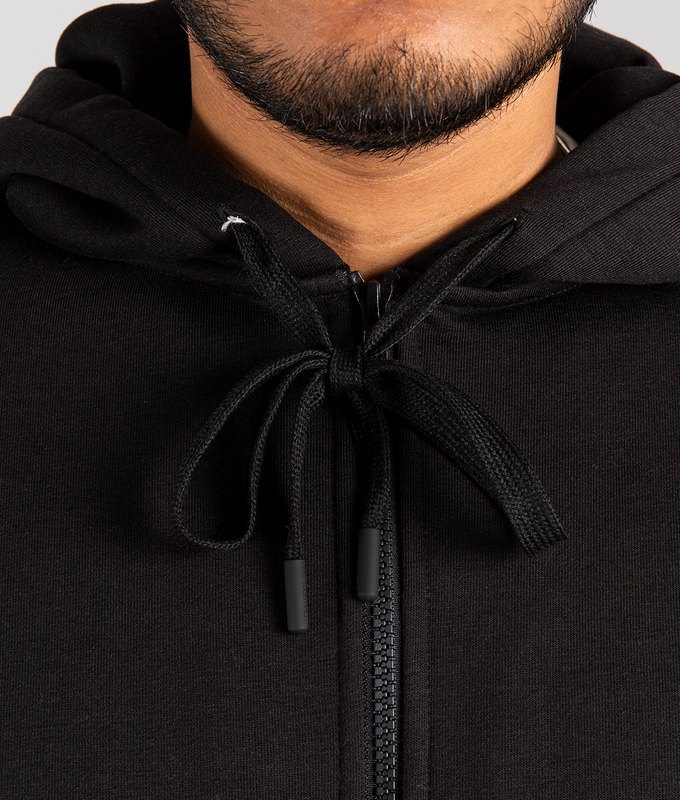 VegNonVeg Front Open Snood Hoodie 'BLACK'