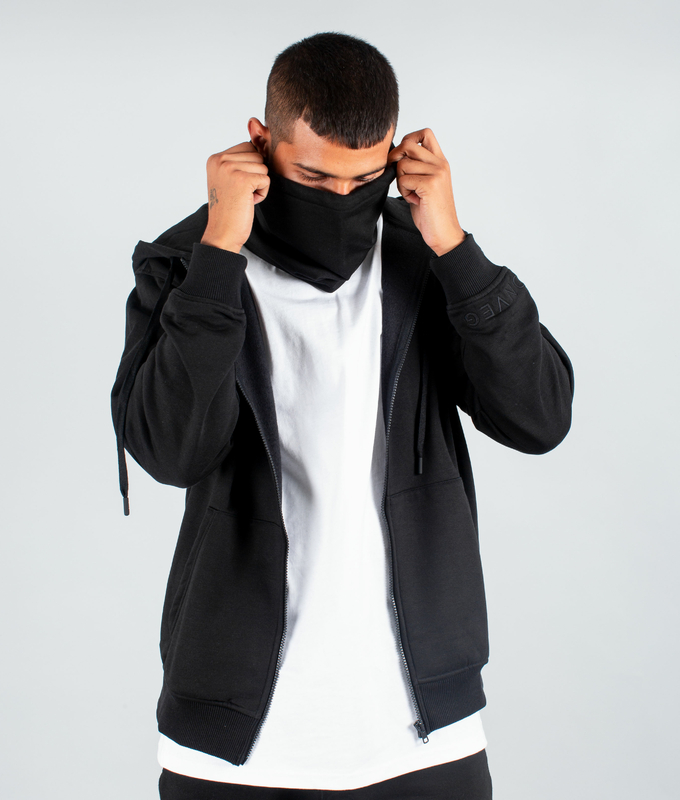 VegNonVeg Front Open Snood Hoodie 'BLACK'