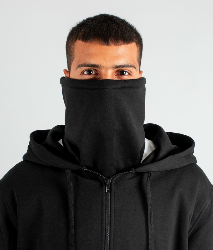 VegNonVeg Front Open Snood Hoodie 'BLACK'