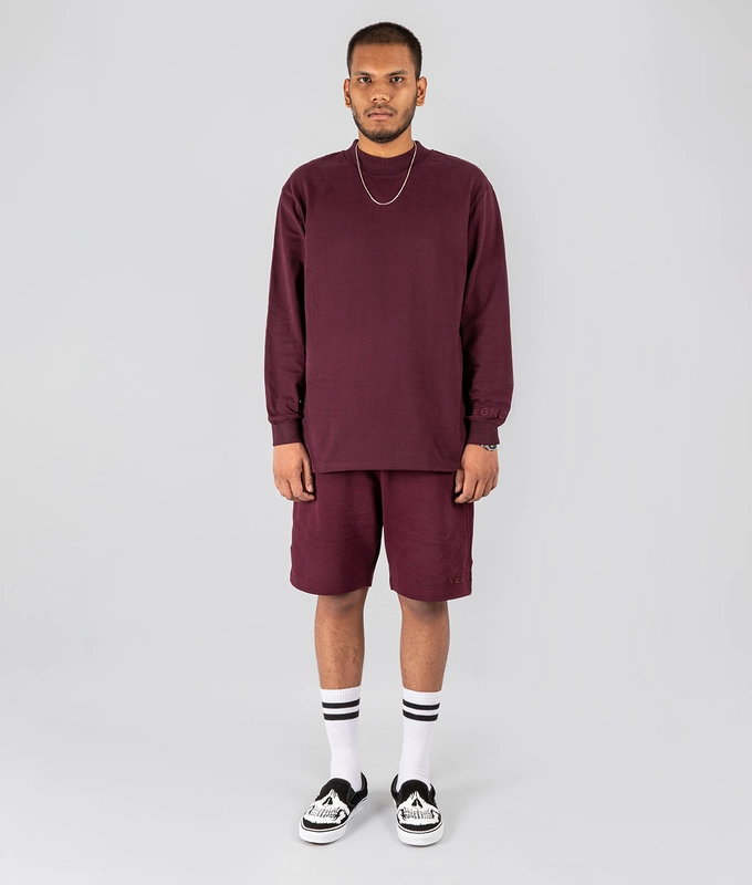 VegNonVeg Essential LS Tee 'WINE'