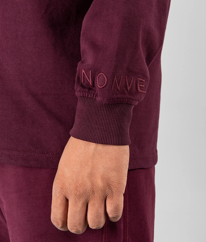 VegNonVeg Essential LS Tee 'WINE'