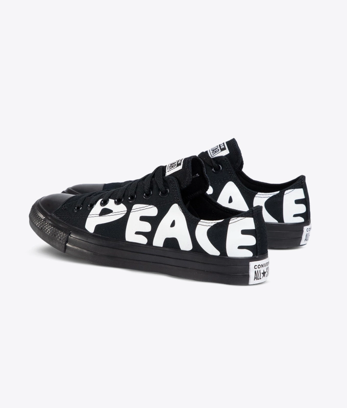 CHUCK TAYLOR ALL STAR OX PEACE POWERED 'BLACK/WHITE/BLACK'