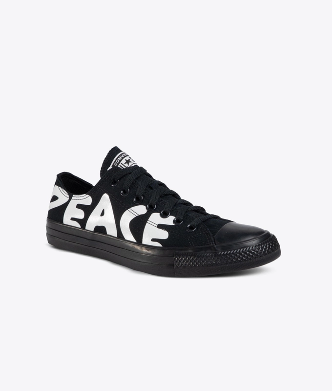 CHUCK TAYLOR ALL STAR OX PEACE POWERED 'BLACK/WHITE/BLACK'