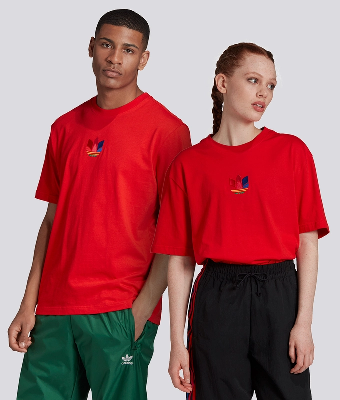 3D TREFOIL TEE 'ACTIVE RED'