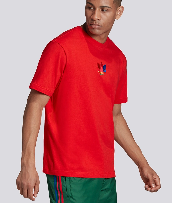 3D TREFOIL TEE 'ACTIVE RED'