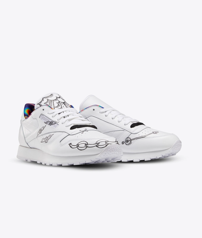 CL LEATHER MU Wavy Train 'white/black/white'