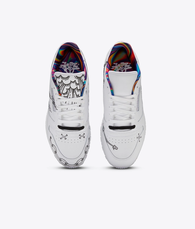 CL LEATHER MU Wavy Train 'white/black/white'