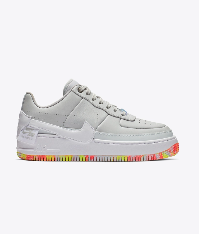 W AF1 JESTER XX PRINT 'PURE PLATINUM/WHITE-YELLOW PULSE'
