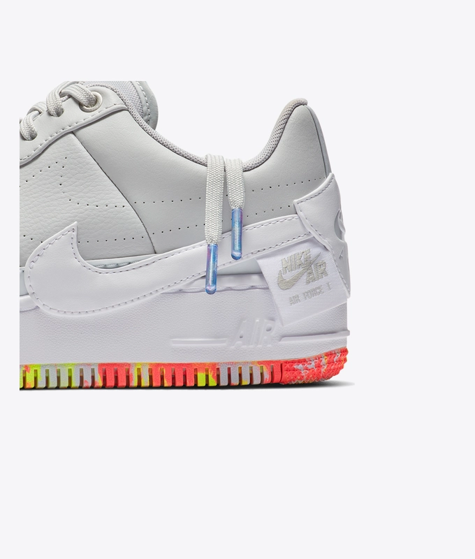 W AF1 JESTER XX PRINT 'PURE PLATINUM/WHITE-YELLOW PULSE'