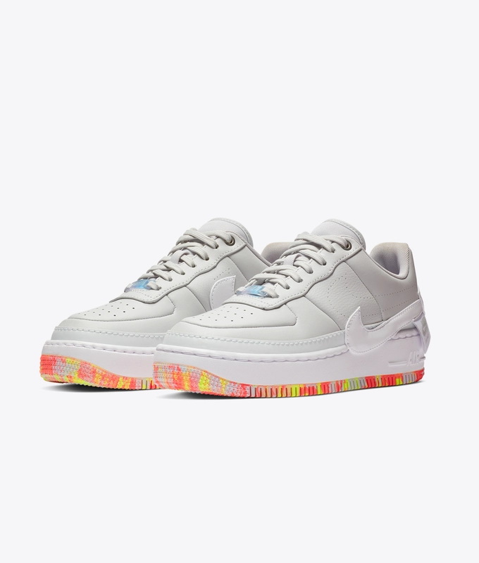 W AF1 JESTER XX PRINT 'PURE PLATINUM/WHITE-YELLOW PULSE'