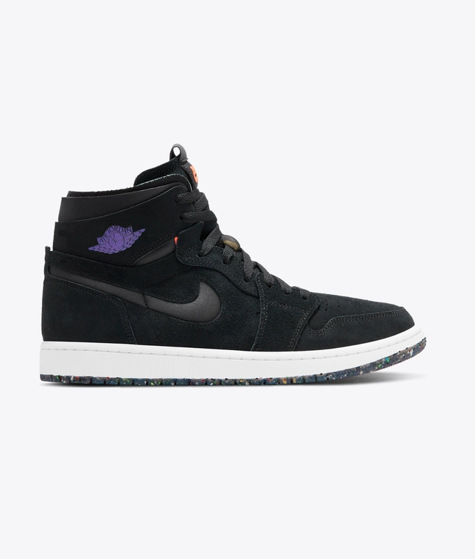 AIR JORDAN 1 ZOOM AIR CMFT 'BLACK/COURT PURPLE-HOT PUNCH-GREEN GLOW'