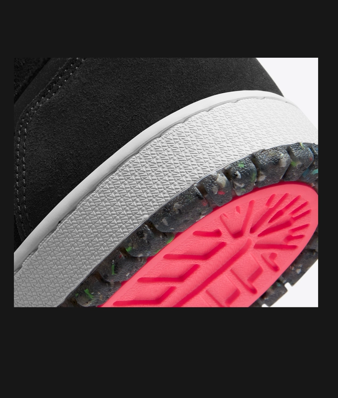 AIR JORDAN 1 ZOOM AIR CMFT 'BLACK/COURT PURPLE-HOT PUNCH-GREEN GLOW'