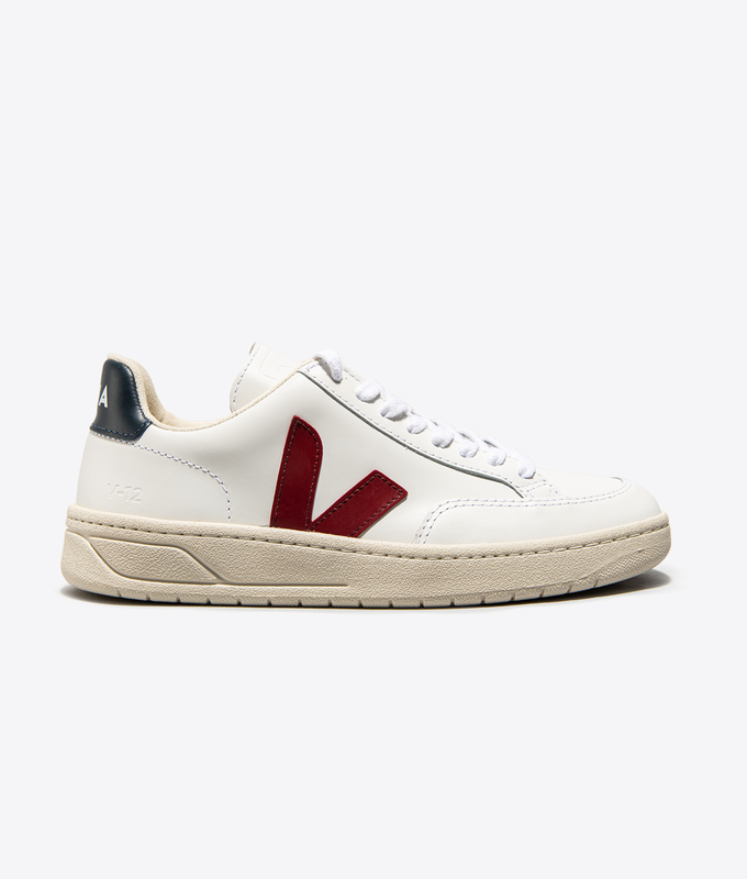 V-12 LEATHER 'WHITE MARSALA NAUTICO'