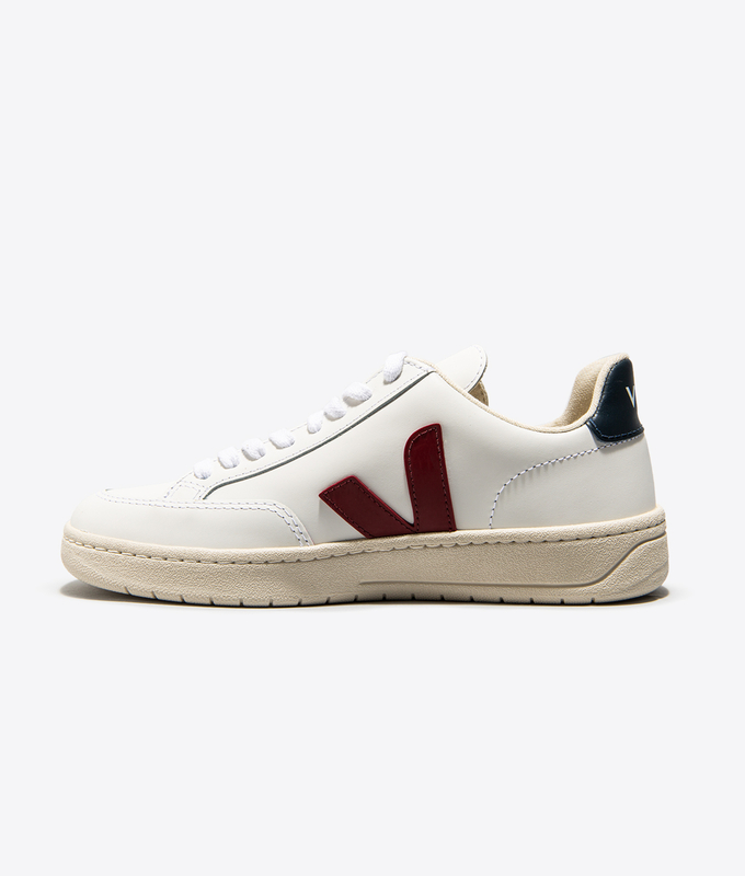 V-12 LEATHER 'WHITE MARSALA NAUTICO'