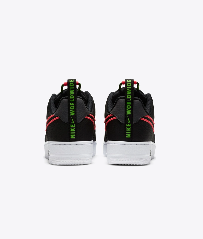 AIR FORCE 1 '07 PREMIUM 'BLACK/FLASH CRIMSON-GREEN STRIKE'