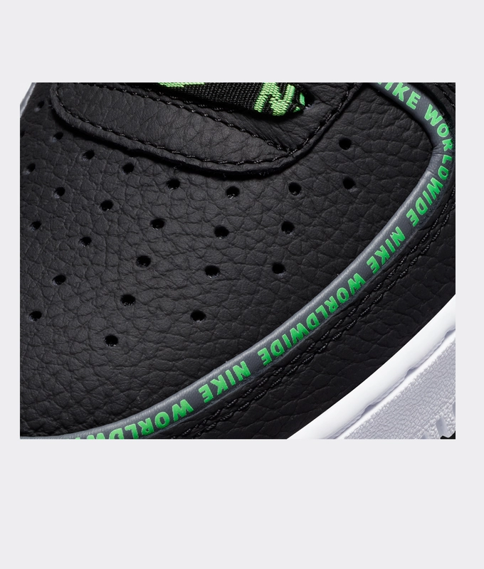 AIR FORCE 1 '07 PREMIUM 'BLACK/FLASH CRIMSON-GREEN STRIKE'