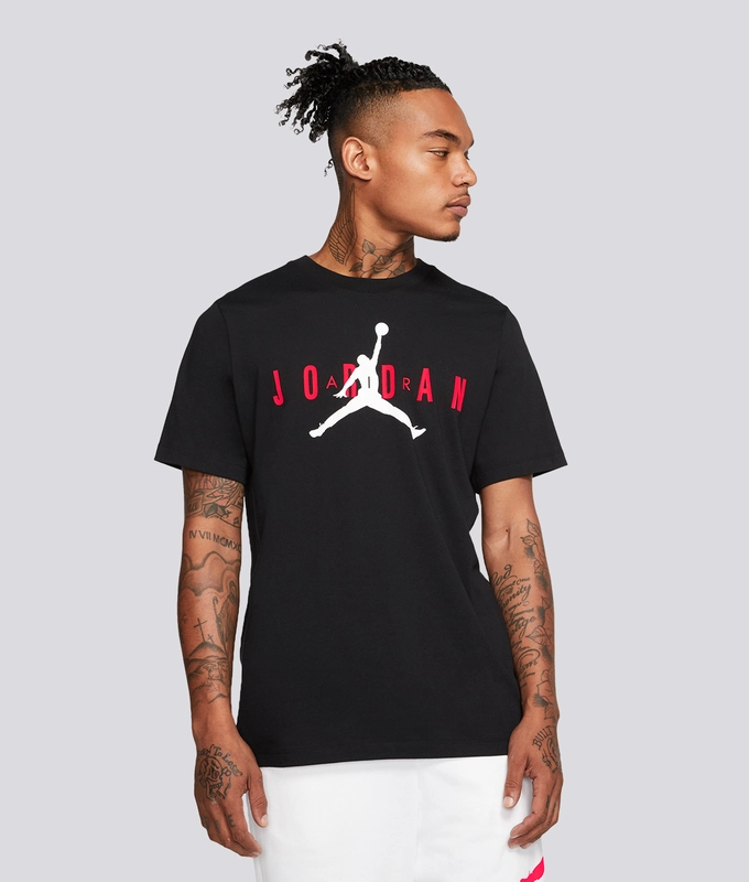 M J SS CTN JRDN Air Jordan WRDMRK 'BLACK/INFRARED 23'